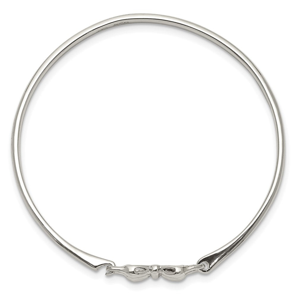 Sterlingsilber Poliert Schleife Baby Armreif Armband