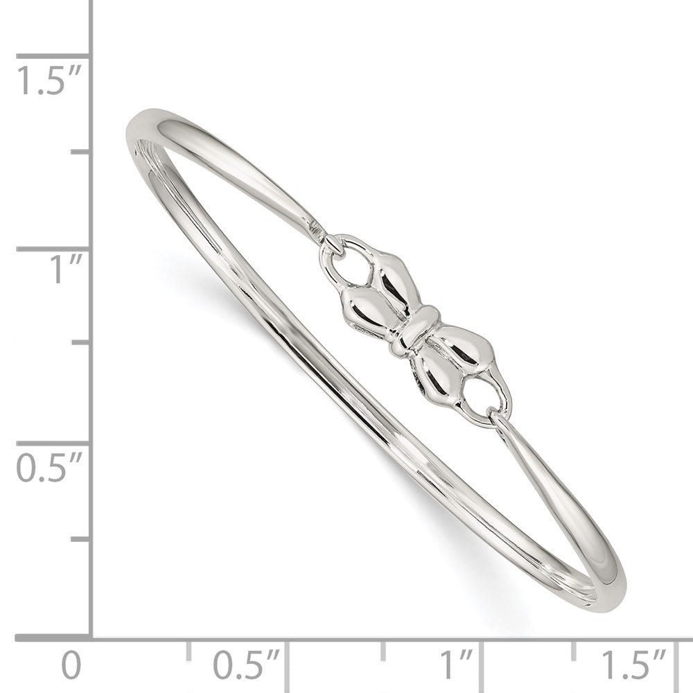 Sterlingsilber Poliert Schleife Baby Armreif Armband