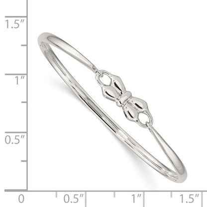 Sterlingsilber Poliert Schleife Baby Armreif Armband