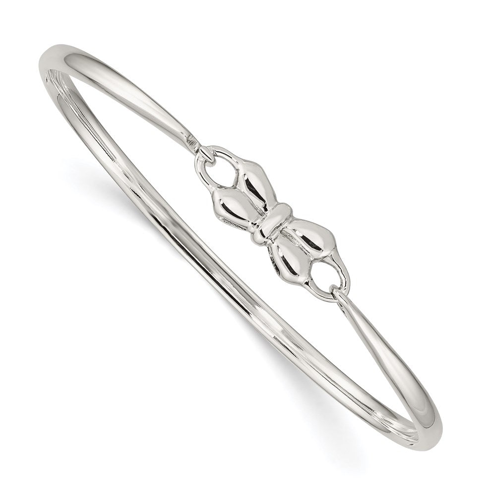 Sterlingsilber Poliert Schleife Baby Armreif Armband