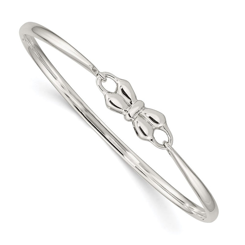 Sterlingsilber Poliert Schleife Baby Armreif Armband
