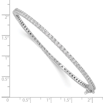 Sterlingsilber Schimmernd Rhodiniert 68 Stein Zirkonia Klappbar Armreif Armband