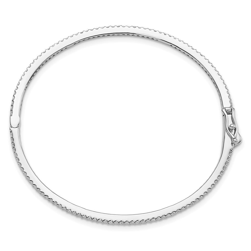 Sterlingsilber Schimmernd Rhodiniert 115 Stein Zirkonia Klappbar Armreif Armband