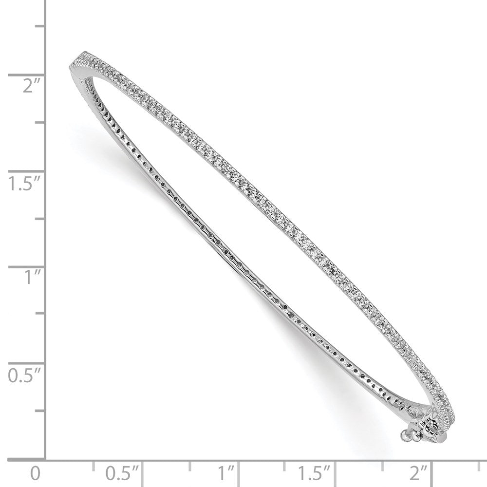 Sterlingsilber Schimmernd Rhodiniert 115 Stein Zirkonia Klappbar Armreif Armband