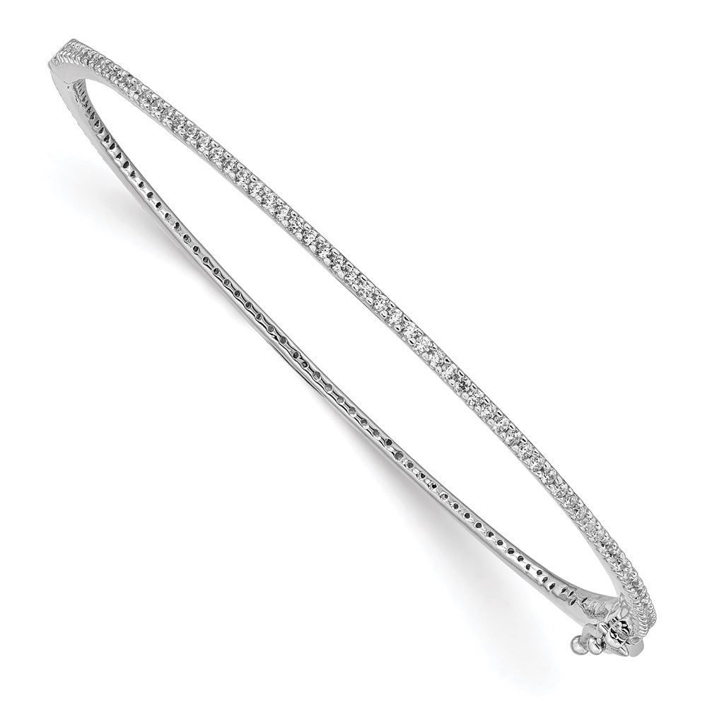 Sterlingsilber Schimmernd Rhodiniert 115 Stein Zirkonia Klappbar Armreif Armband