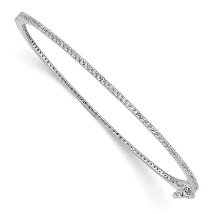Sterlingsilber Schimmernd Rhodiniert 115 Stein Zirkonia Klappbar Armreif Armband