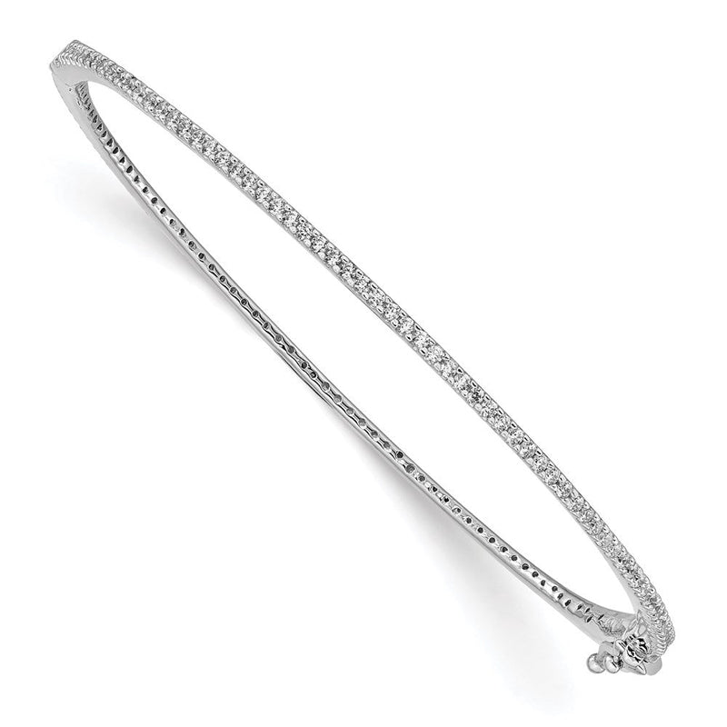 Sterlingsilber Schimmernd Rhodiniert 115 Stein Zirkonia Klappbar Armreif Armband