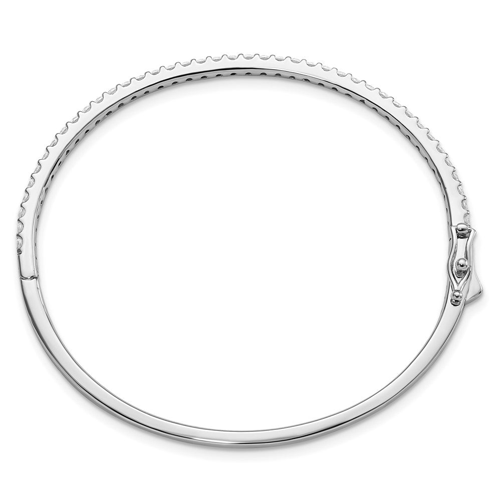 Sterlingsilber Schimmernd Rhodiniert 41 Stein Zirkonia Klappbar Armreif Armband