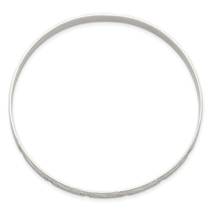 Sterlingsilber 5mm Diamantiert Schieber-on Armreif