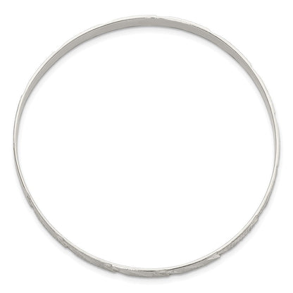 Sterlingsilber 5mm Diamantiert Schieber-on Armreif
