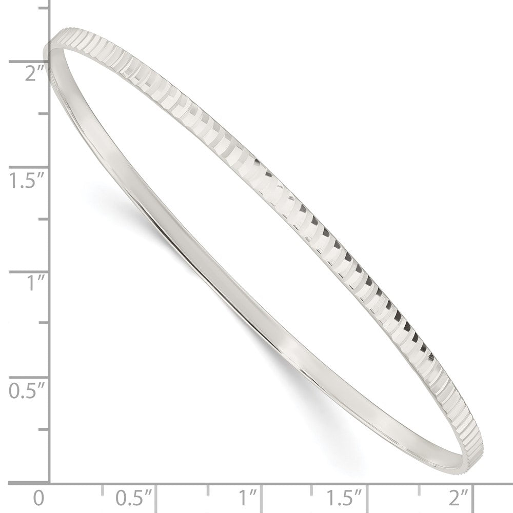 Sterlingsilber Diamantiert Schieber-on Armreif