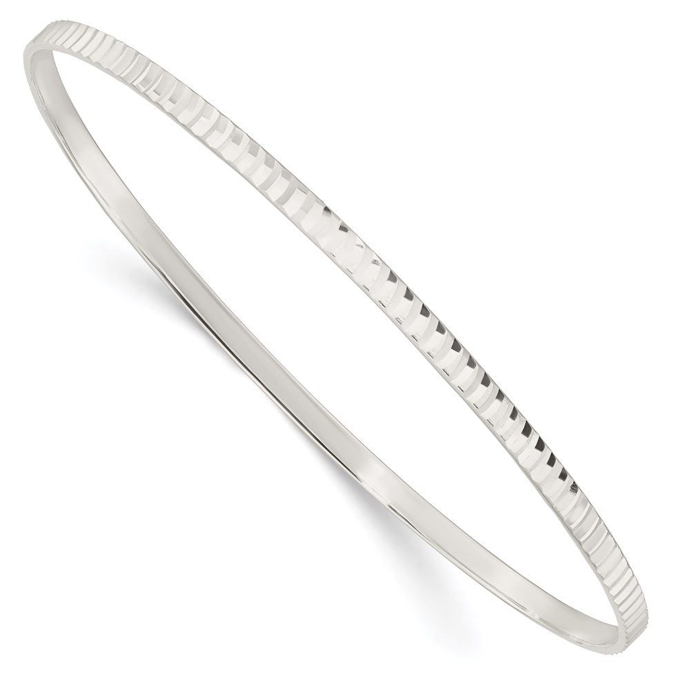 Sterlingsilber Diamantiert Schieber-on Armreif