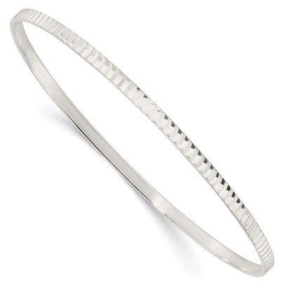 Sterlingsilber Diamantiert Schieber-on Armreif