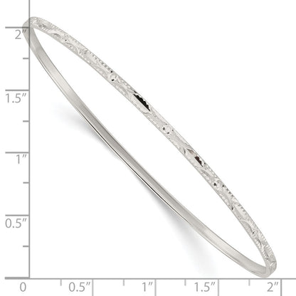 Sterlingsilber Diamantiert Schieber-on Armreif