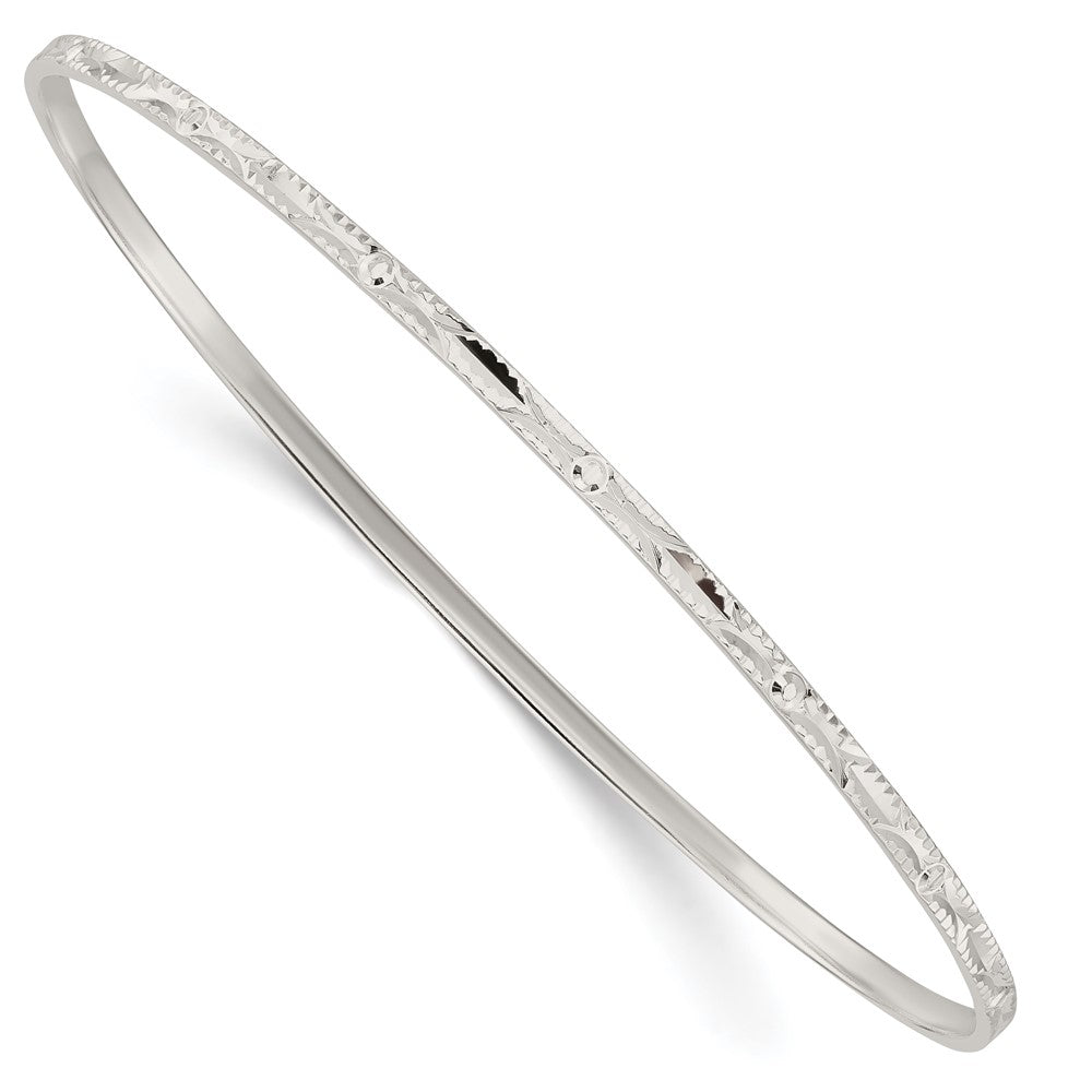 Sterlingsilber Diamantiert Schieber-on Armreif