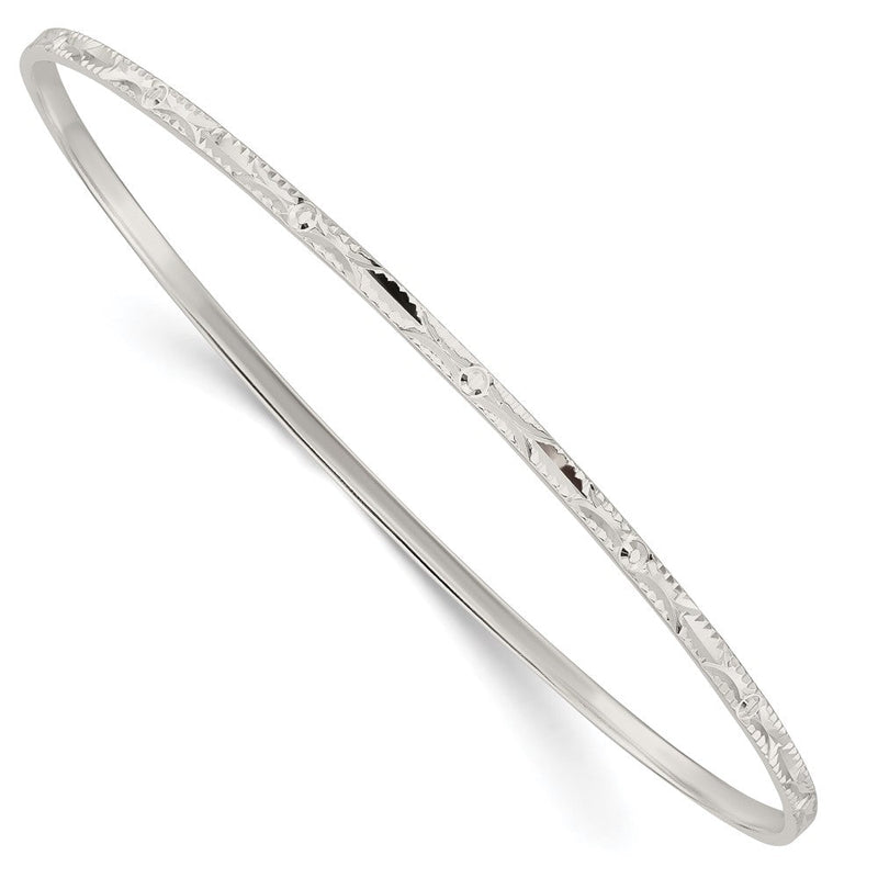 Sterlingsilber Diamantiert Schieber-on Armreif