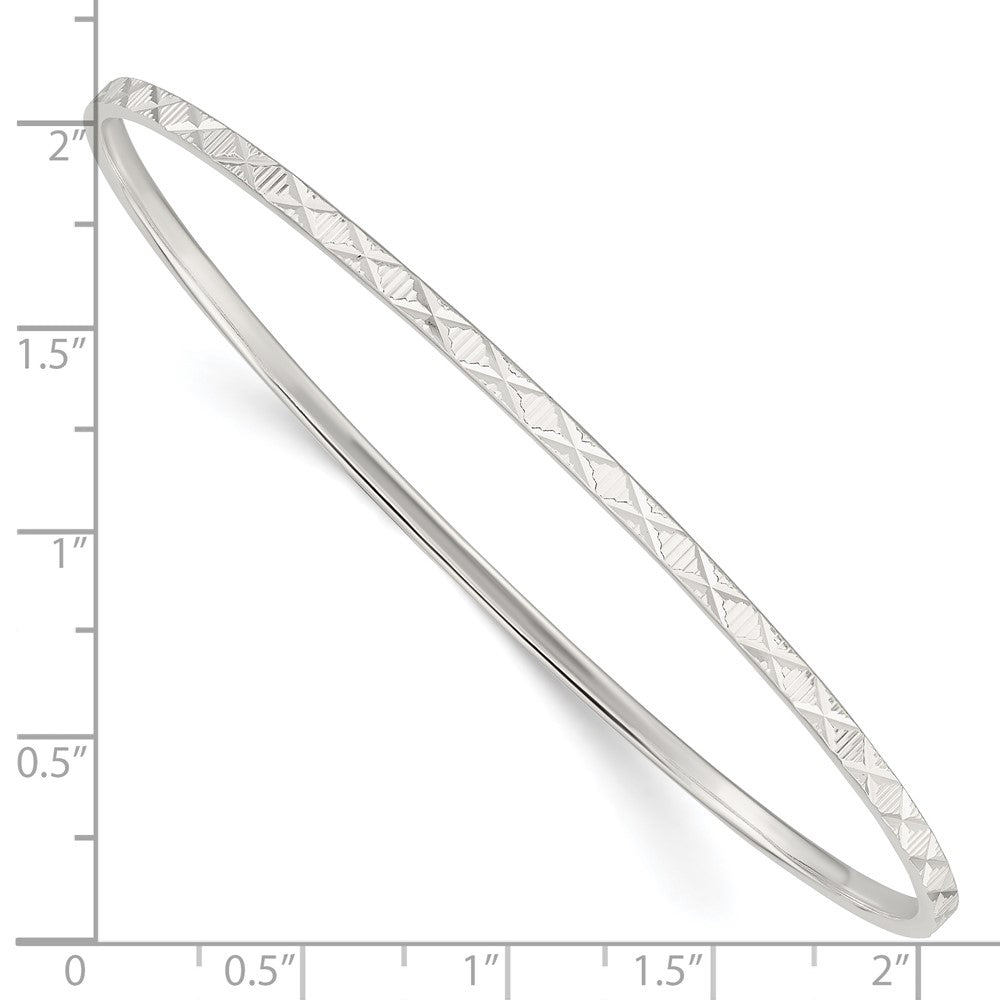 Sterlingsilber Diamantiert Schieber-on Armreif