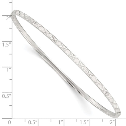 Sterlingsilber Diamantiert Schieber-on Armreif