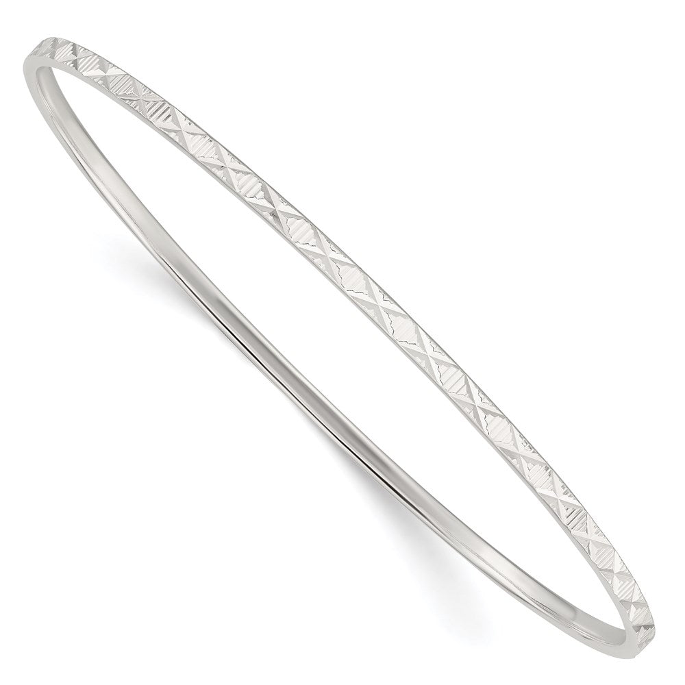 Sterlingsilber Diamantiert Schieber-on Armreif