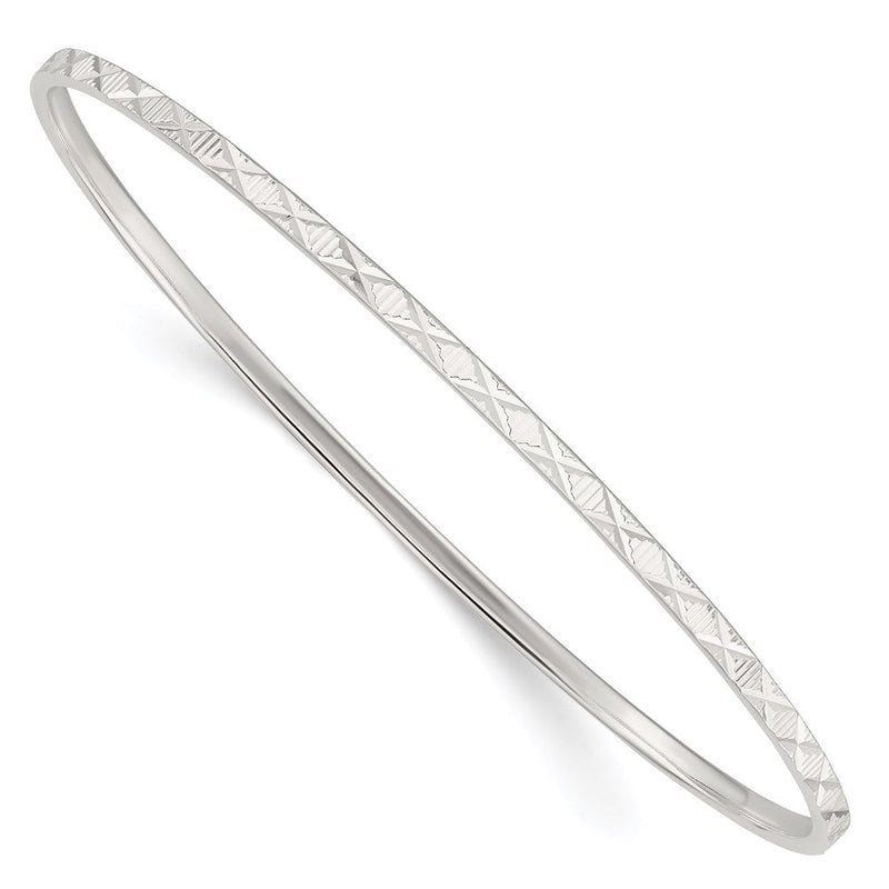 Sterlingsilber Diamantiert Schieber-on Armreif