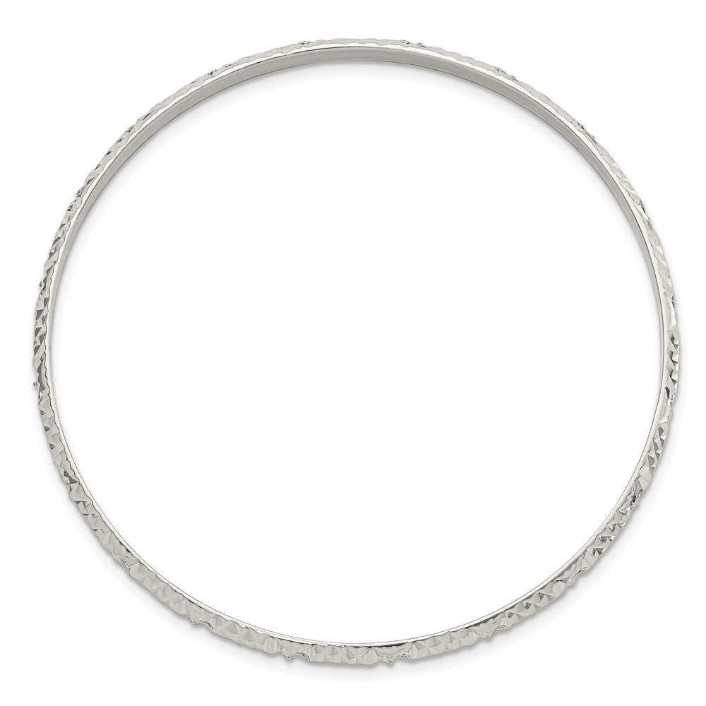 Sterlingsilber Diamantiert Schieber-on Armreif
