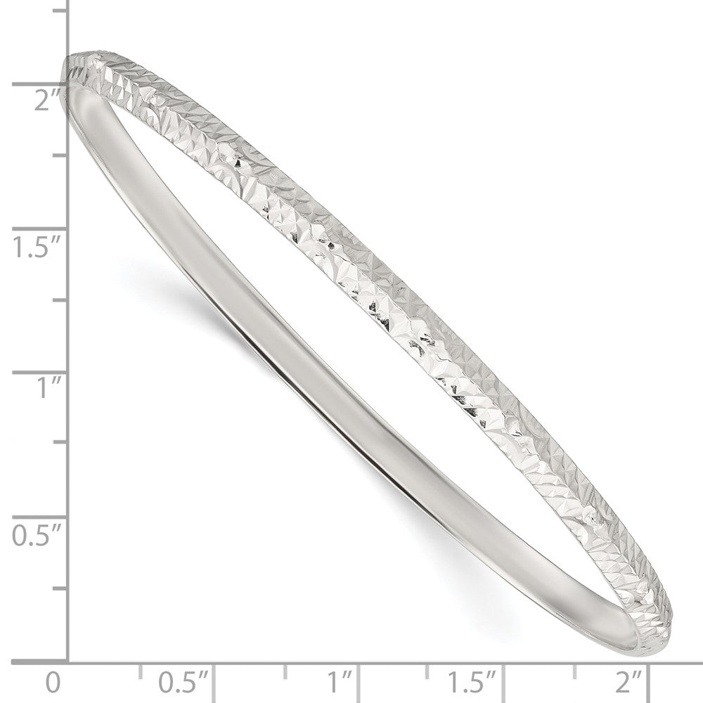 Sterlingsilber Diamantiert Schieber-on Armreif