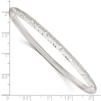 Sterlingsilber Diamantiert Schieber-on Armreif