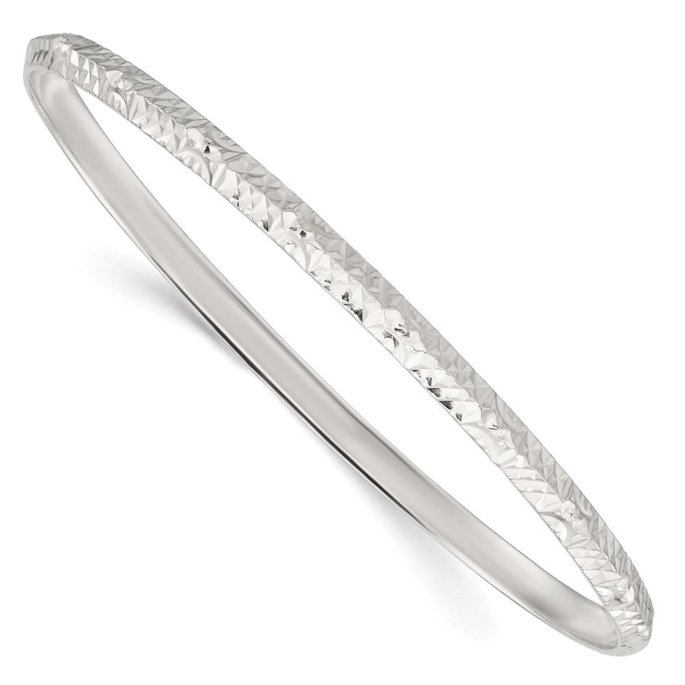 Sterlingsilber Diamantiert Schieber-on Armreif