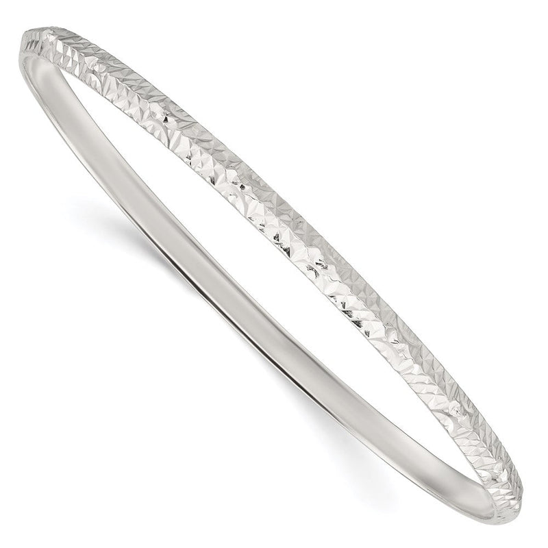 Sterlingsilber Diamantiert Schieber-on Armreif