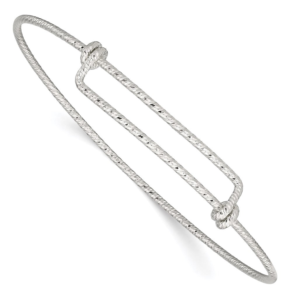Sterlingsilber Poliert Diamantiert 1.65mm 8-9.5 Zoll Expandable Armreif