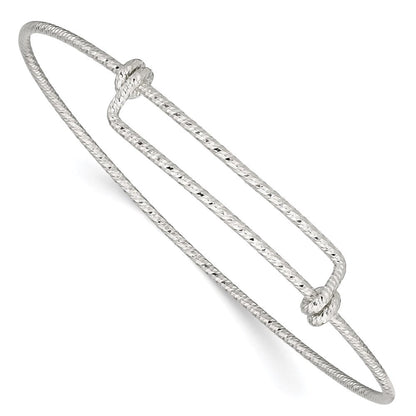 Sterlingsilber Poliert Diamantiert 1.65mm 8-9.5 Zoll Expandable Armreif