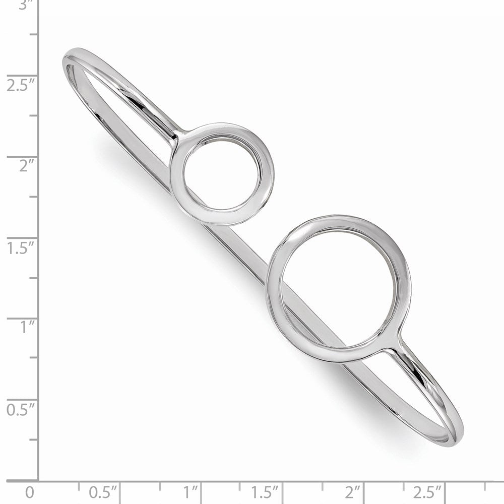 Sterlingsilber Rhodiniert Poliert Kreise Palme Armreif