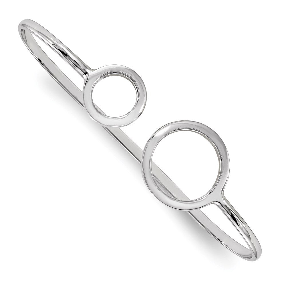 Sterlingsilber Rhodiniert Poliert Kreise Palme Armreif