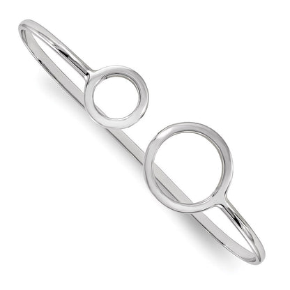 Sterlingsilber Rhodiniert Poliert Kreise Palme Armreif