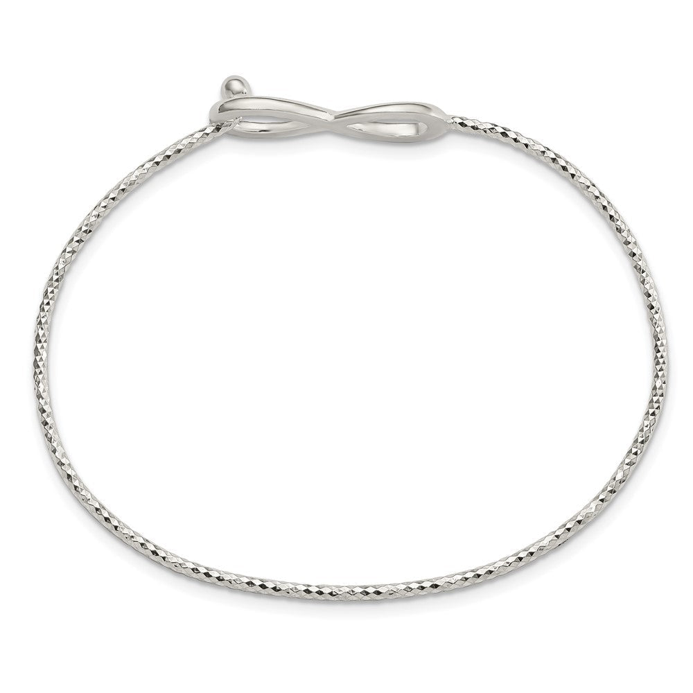 Sterlingsilber Diamantiert Unendlichkeit Interlocking Armreif Armband