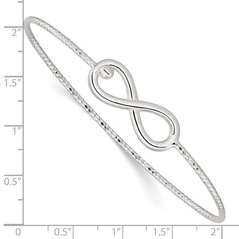 Sterlingsilber Diamantiert Unendlichkeit Interlocking Armreif Armband