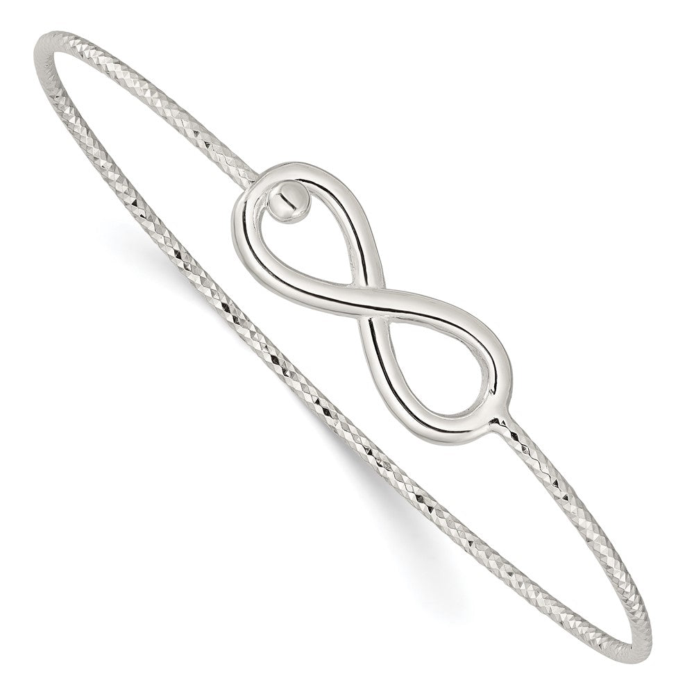Sterlingsilber Diamantiert Unendlichkeit Interlocking Armreif Armband