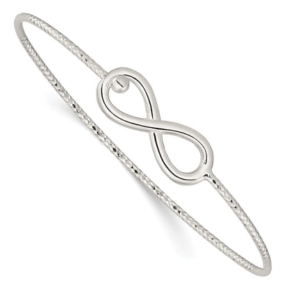 Sterlingsilber Diamantiert Unendlichkeit Interlocking Armreif Armband