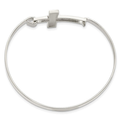 Sterlingsilber Poliert Kreuz Armreif