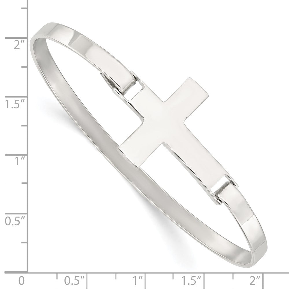 Sterlingsilber Poliert Kreuz Armreif