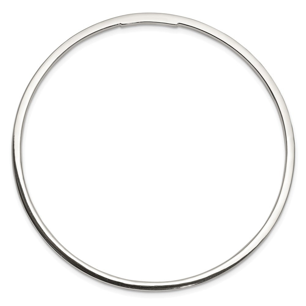 Sterlingsilber 2mm Squared Kante Schieber-on Armreif Armband