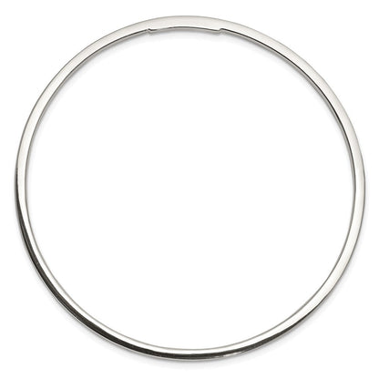 Sterlingsilber 2mm Squared Kante Schieber-on Armreif Armband