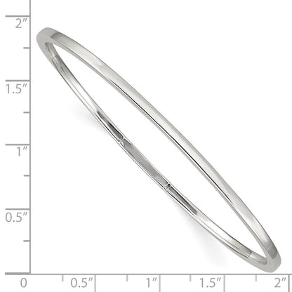 Sterlingsilber 2mm Squared Kante Schieber-on Armreif Armband