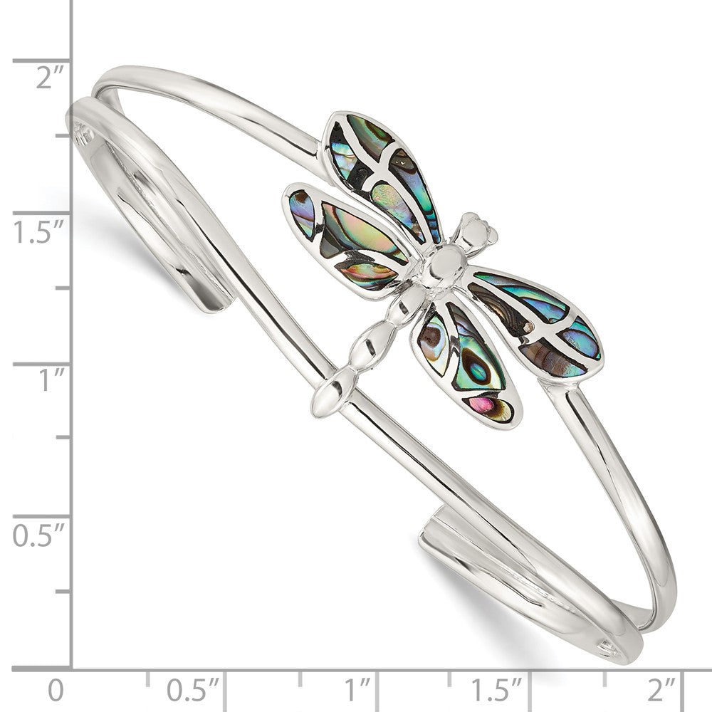 Sterlingsilber Abalone Libelle Armreif Armband