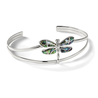 Sterlingsilber Abalone Libelle Armreif Armband
