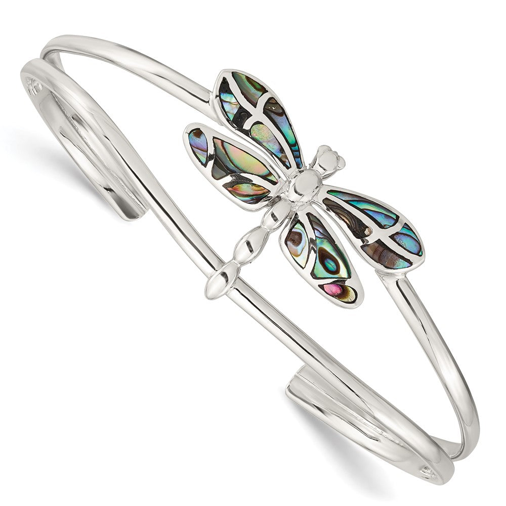 Sterlingsilber Abalone Libelle Armreif Armband