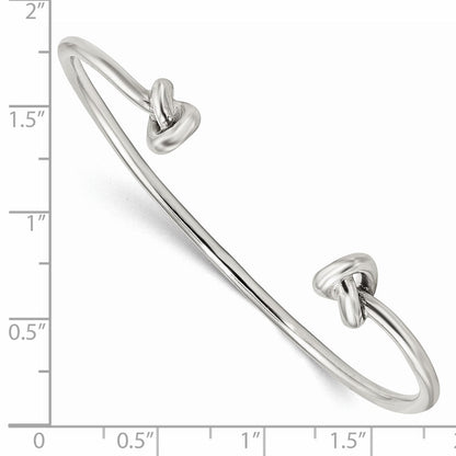 Sterlingsilber Poliert Geknotet Ends Manschette Armreif