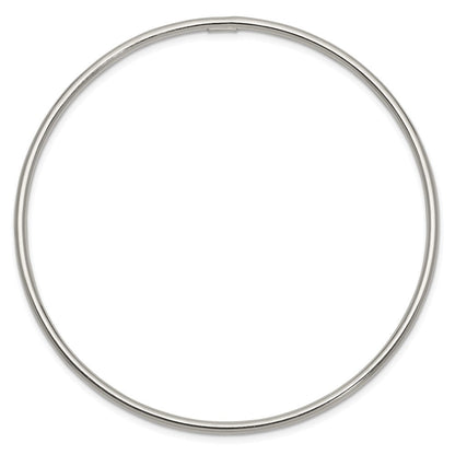 Sterlingsilber Rhodiniert 2mm Schieber-on Armreif Armband