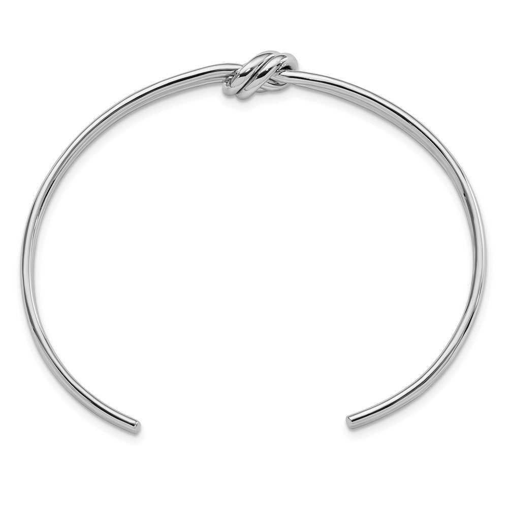 Sterlingsilber Rhodiniert Poliert Knoten Manschette Armreif