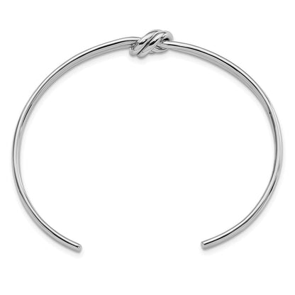 Sterlingsilber Rhodiniert Poliert Knoten Manschette Armreif